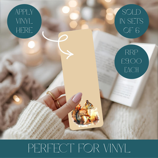 Wholesale squirrel metal bookmarks for Cricut crafters to add vinyl.
